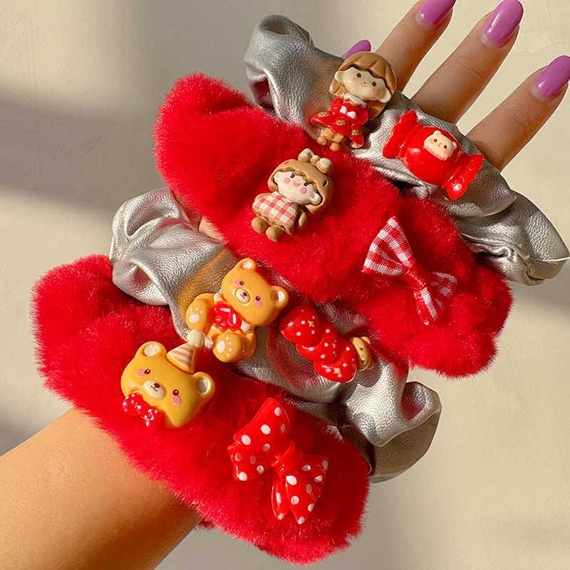 Cute Little Girl Plush Hair Tie