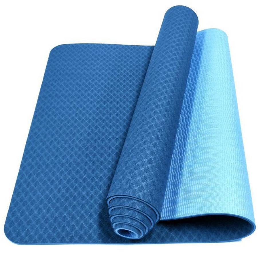6mm Thick Double Color Anti-Slip TPE Yoga Mat