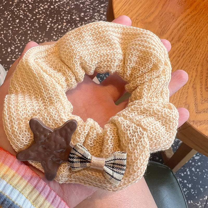 Love Star Knitted Wool Hair Tie