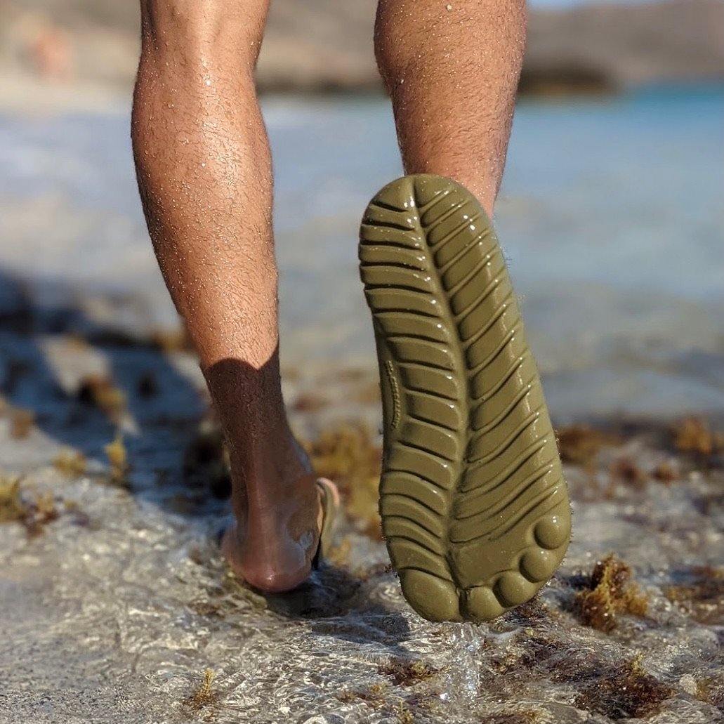 Seaweed Green Flip-Flops + Drybag