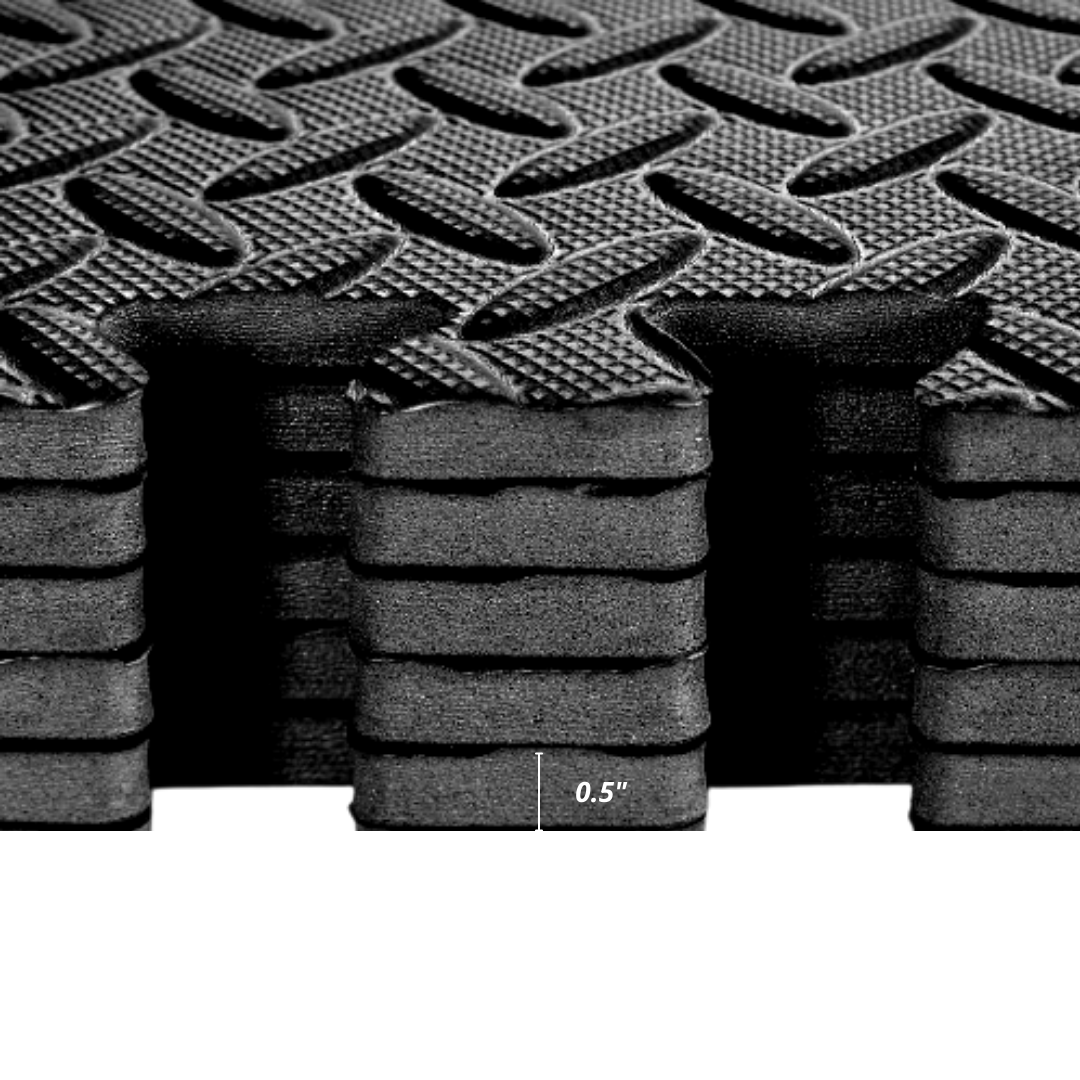 HAJEX Interlocking Exercise Gym Floor Mat - Pack of 6