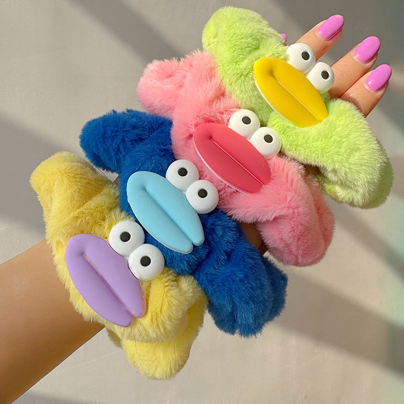 Big Eyed Sausage Mouth Plush Hair Tie