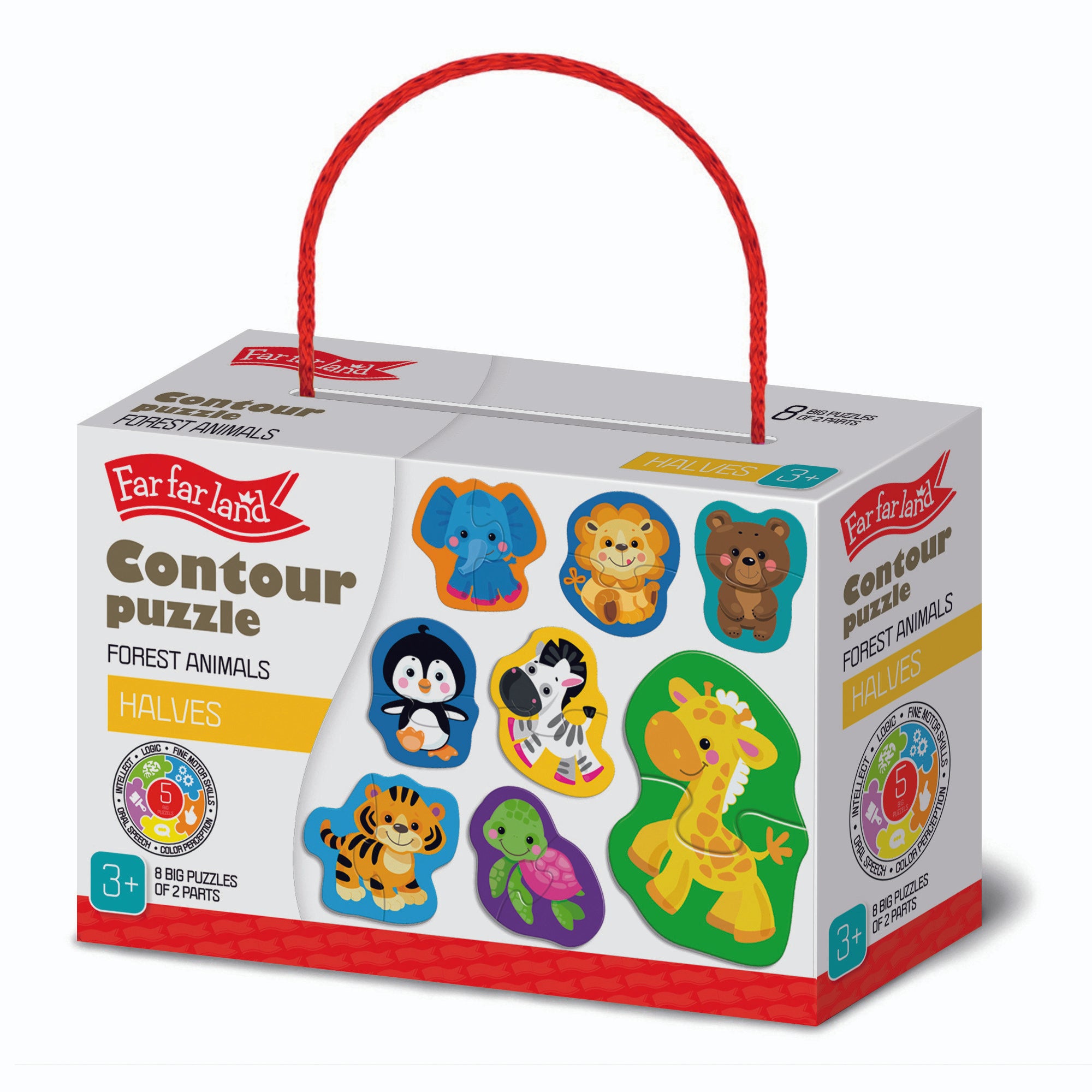 Outline puzzle HALVES - Wild Animals