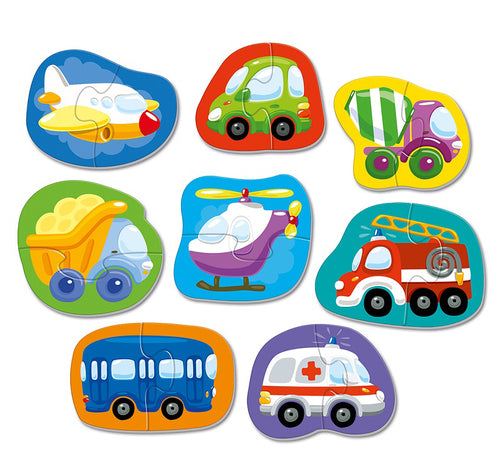 Outline puzzle HALVES - Transport