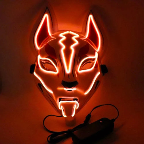 Neon LED Luminous Design, Full Face Mask with EL Wire