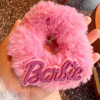 Pink Fuzzy-4pcs Scrunchies