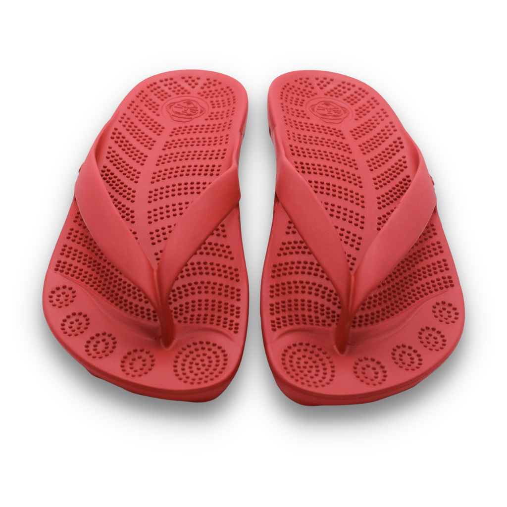 Bright Red Flip-Flops