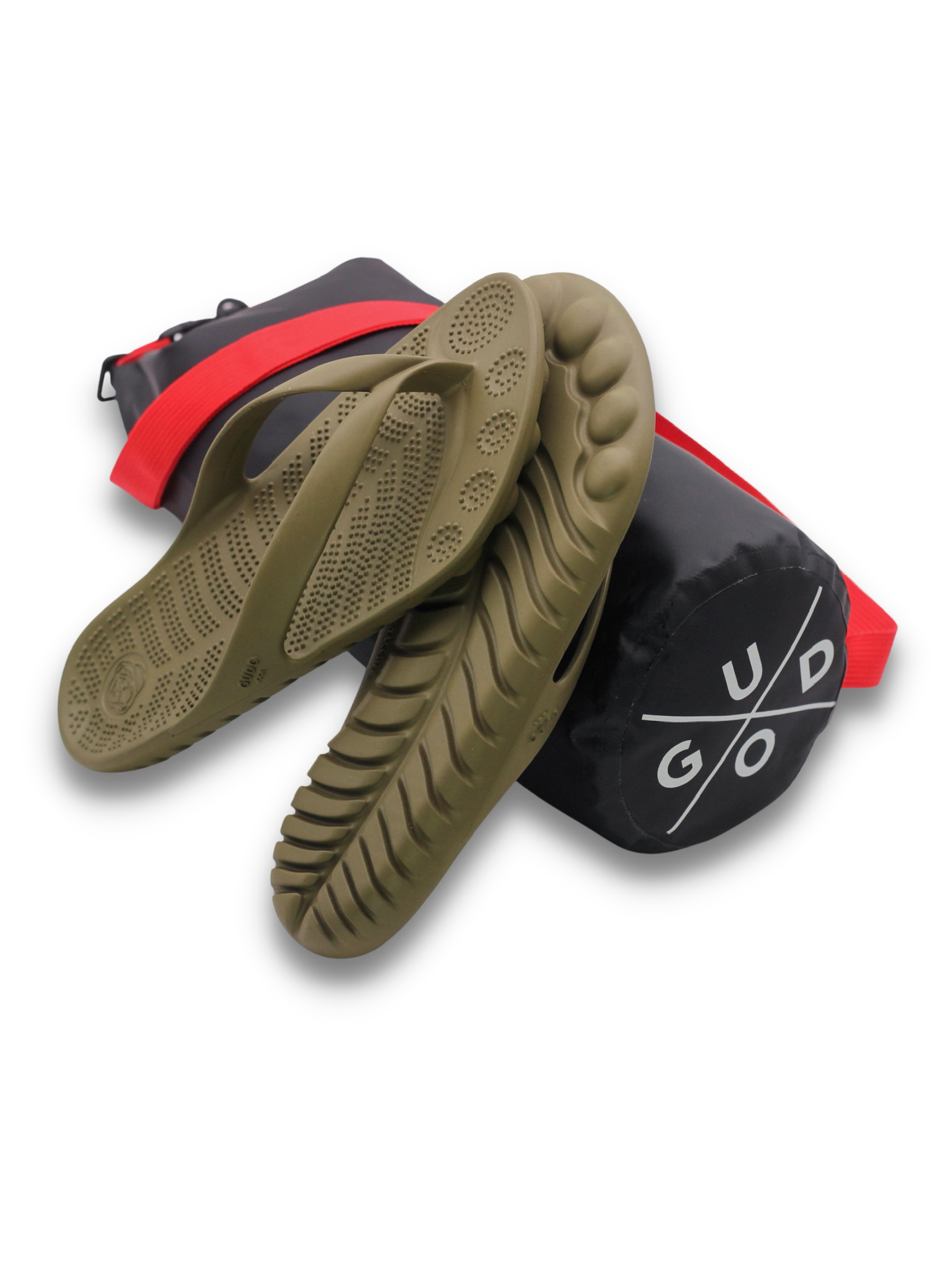 Seaweed Green Flip-Flops + Drybag