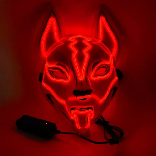 Neon LED Luminous Design, Full Face Mask with EL Wire