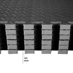 HAJEX Interlocking Exercise Gym Floor Mat - Pack of 6