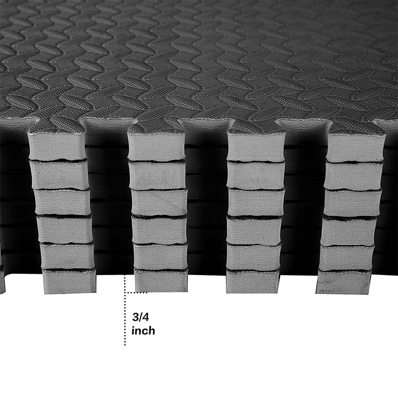 HAJEX Interlocking Exercise Gym Floor Mat - Pack of 6