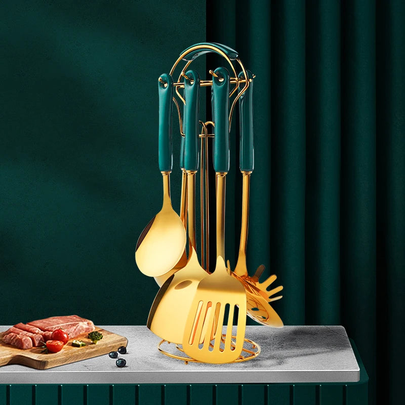 Stainless Steel Utensil Set, 6pcs Kitchen Cooking Tools