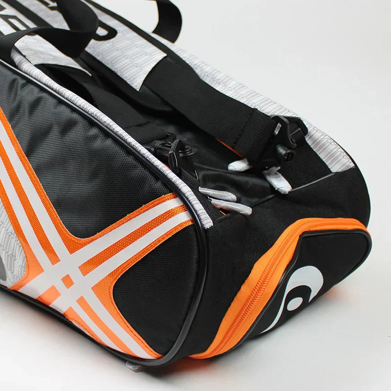 Tennis Rackets Bag Large With Separated Shoes Bag - Orange-2