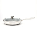 Premium 26/28cm Stainless Steel Frying Pan – Food Grade 304 Non-Stick