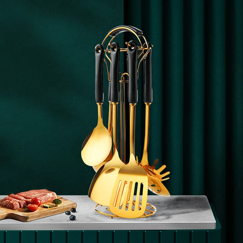 Stainless Steel Utensil Set, 6pcs Kitchen Cooking Tools