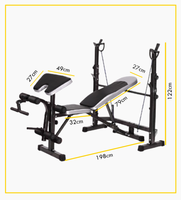 Adjustable Workout Bench with Weight Sets