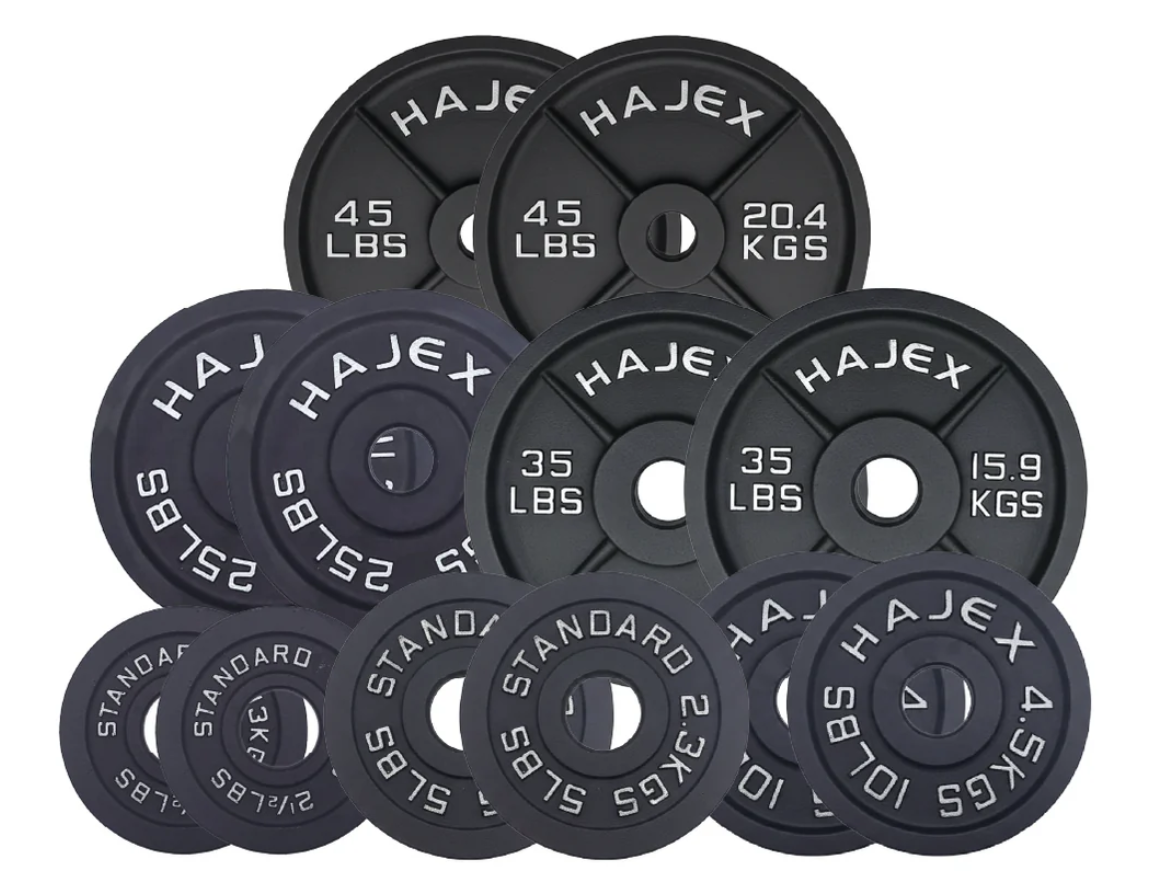 Cast Iron Weight Plates - Standard, Olympic in LBs, KGs