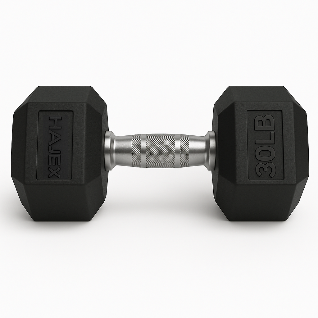 HAJEX Rubber Hex Dumbbells in Canada (2.5 to 150 LB) - Performance Series