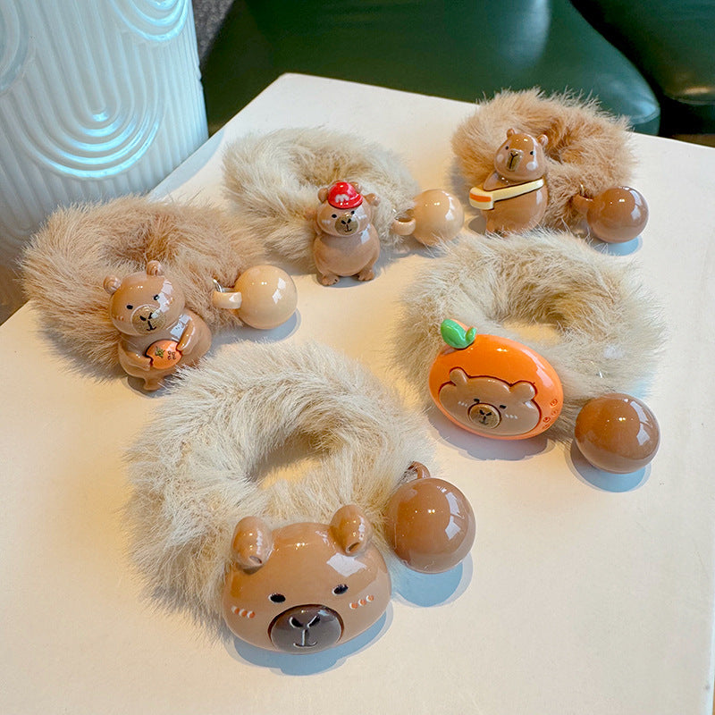 Cute Furry Bear Hair Tie