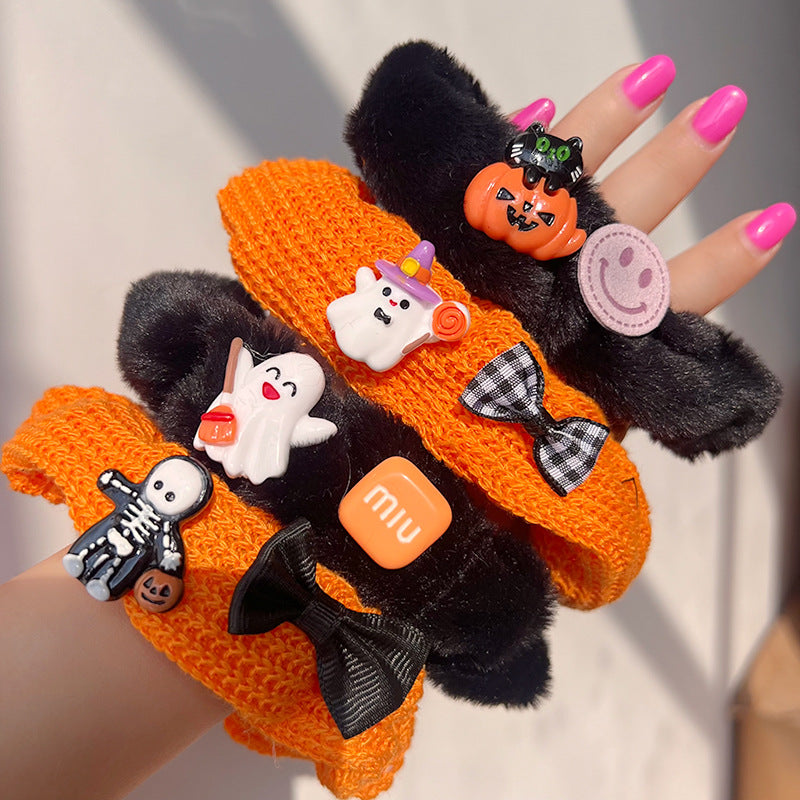 Pumpkin Color Cute Ghost Hair Tie
