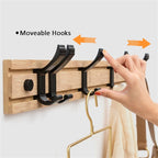 Fashion Style Bedroom Furniture Coat Rack Clothes Hanger Hooks Living Room Closet Bamboo Hat Racks Coat Hanger Wall Hook-0