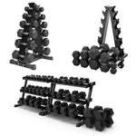 HAJEX Rubber Hex Dumbbells in Canada (2.5 to 150 LB) - Performance Series