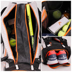 Tennis Rackets Bag Large With Separated Shoes Bag - Orange-3