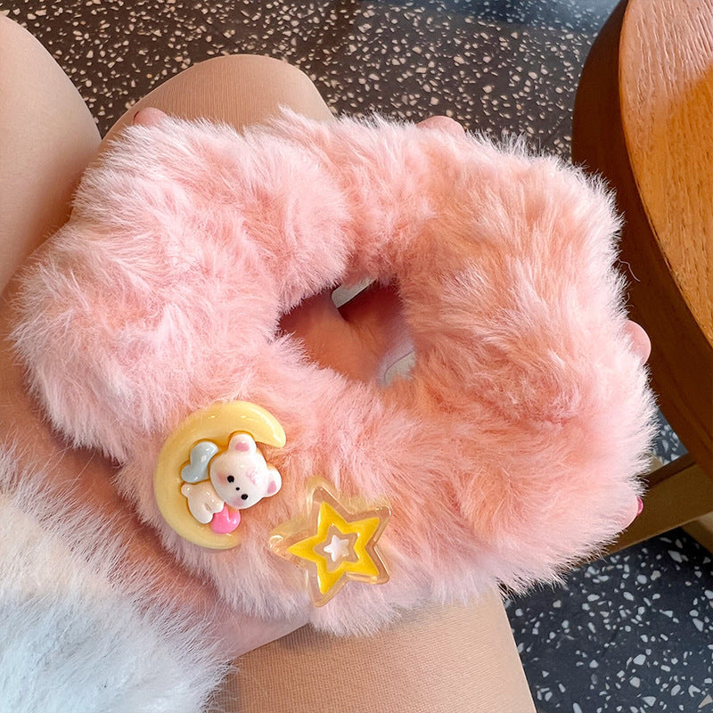 Cute & Soft Moon Rabbit Bear Scrunchies-4pcs Set