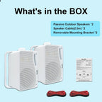 200W Passive Outdoor Speakers Waterproof Marine (White)-3