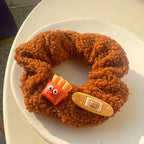 Chouchou en peluche agneau au thé au lait et frangipanier