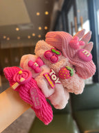 Fruit Color Hair Scrunchies -4pcs Set
