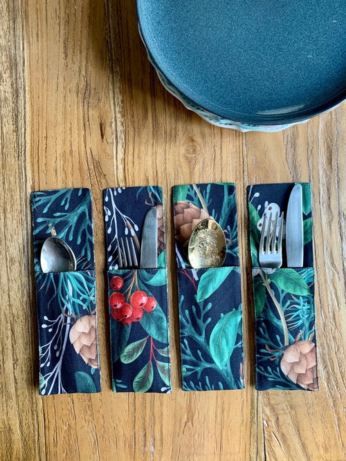 Christmas motive Cutlery Holder | Christmas Forest