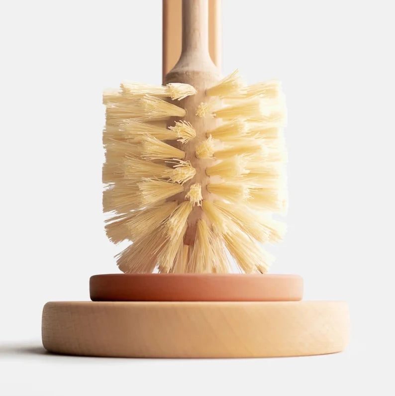 Plastic Free Natural Sisal Bristles Toilet Brush & Stand - Eco