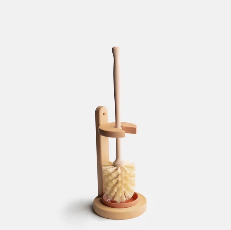 Plastic Free Natural Sisal Bristles Toilet Brush & Stand - Eco