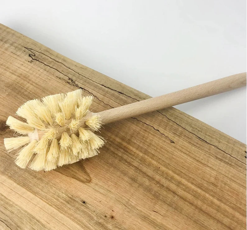 Plastic Free Natural Sisal Bristles Toilet Brush & Stand - Eco