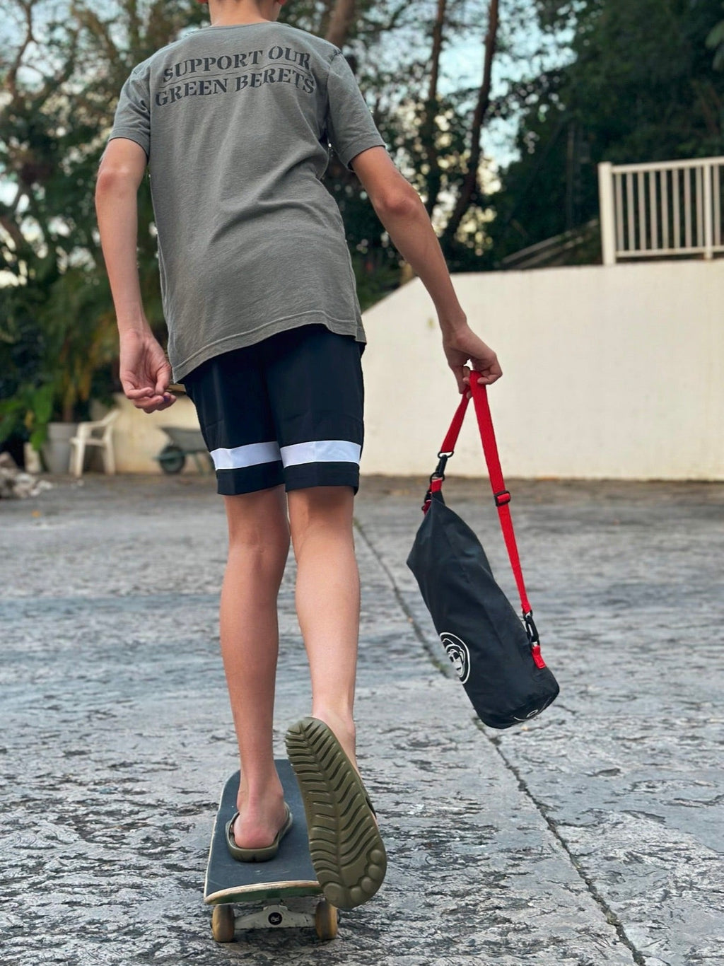 Seaweed Green Flip-Flops + Drybag