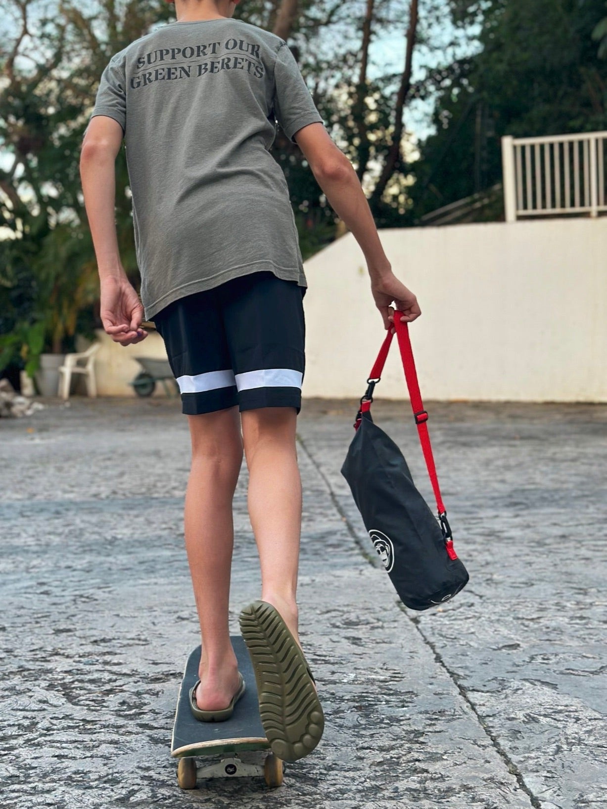 Seaweed Green Flip-Flops + Drybag