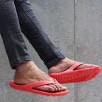 Bright Red Flip-Flops
