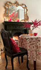 Christmas motive Round Tablecloth, Cottom-Poly mix | Christmas Story