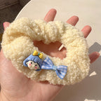 Pink Curly Plush Princess Hair Tie