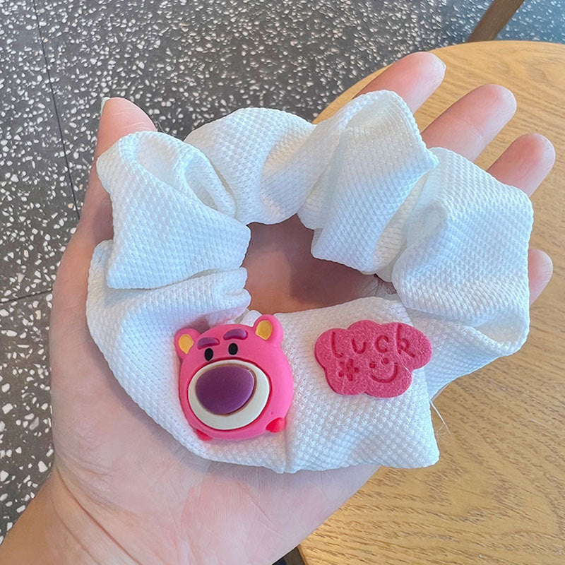 Cute Rose Red Bear Hair Tie