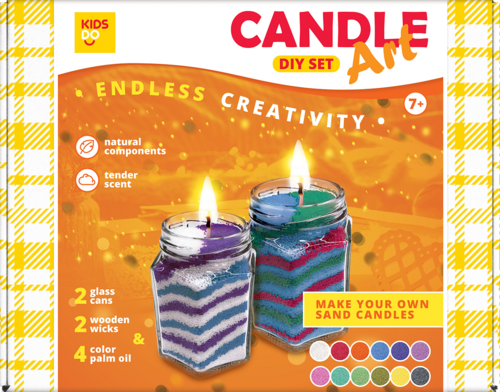 DIY Candle Art Set. 4 Colors