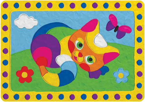 3D Clay Painting. KITTEN