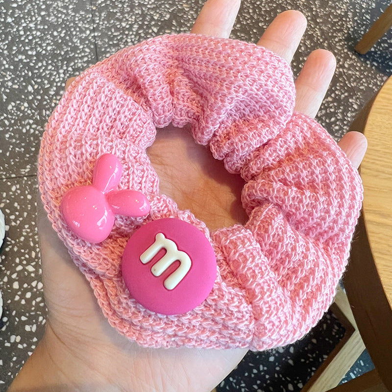 Fruit Color Hair Scrunchies -4pcs Set