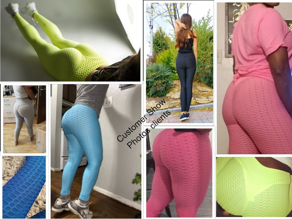 Lot de 3 - Leggings froncés, collants gainants, pantalons de yoga 