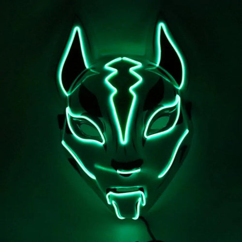 Neon LED Luminous Design, Full Face Mask with EL Wire