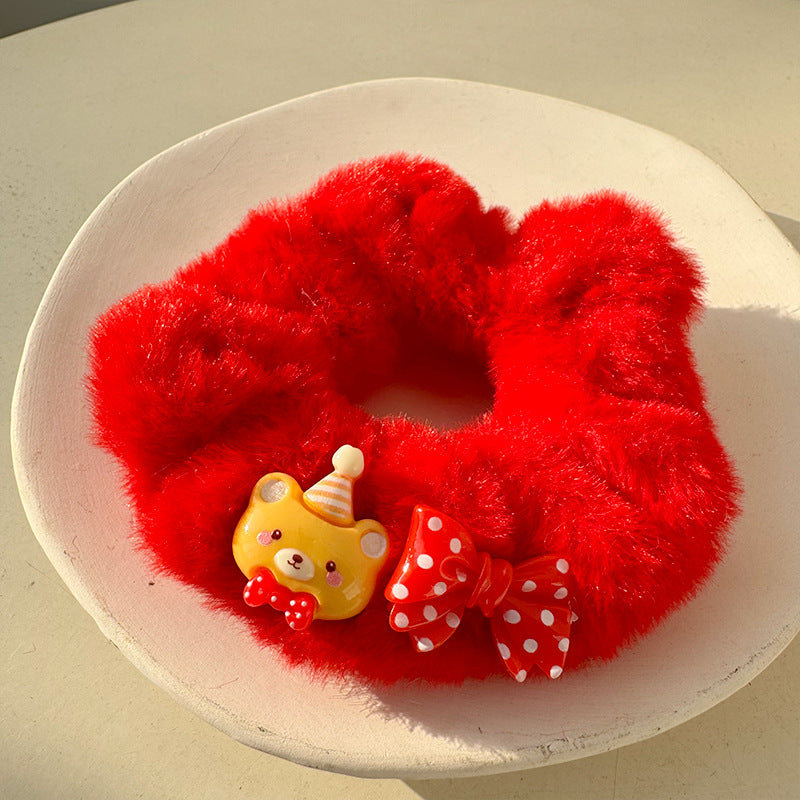 Cute Little Girl Plush Hair Tie