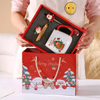 Ceramic Christmas Mug with Lid & Spoon Set-2