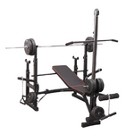 Adjustable Workout Bench with Lat Pulldown Pulley, Scott Bench & Barbell Rack ST6655