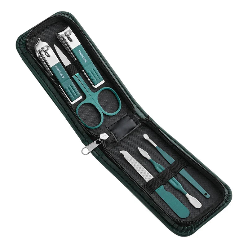 Portable Stainless Steel Nail Clipper Set (6 pcs)-0
